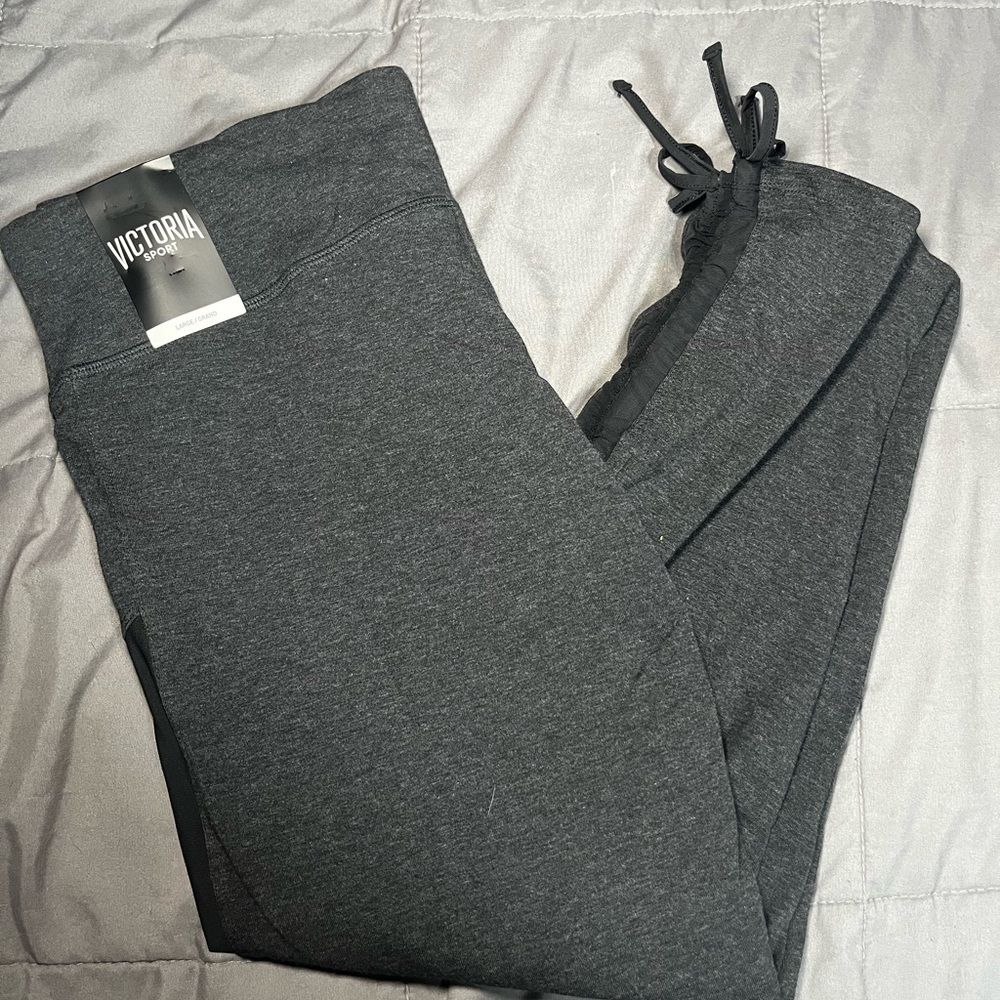 Sport High-Rise Drawstring Joggers - Charcoal Gray